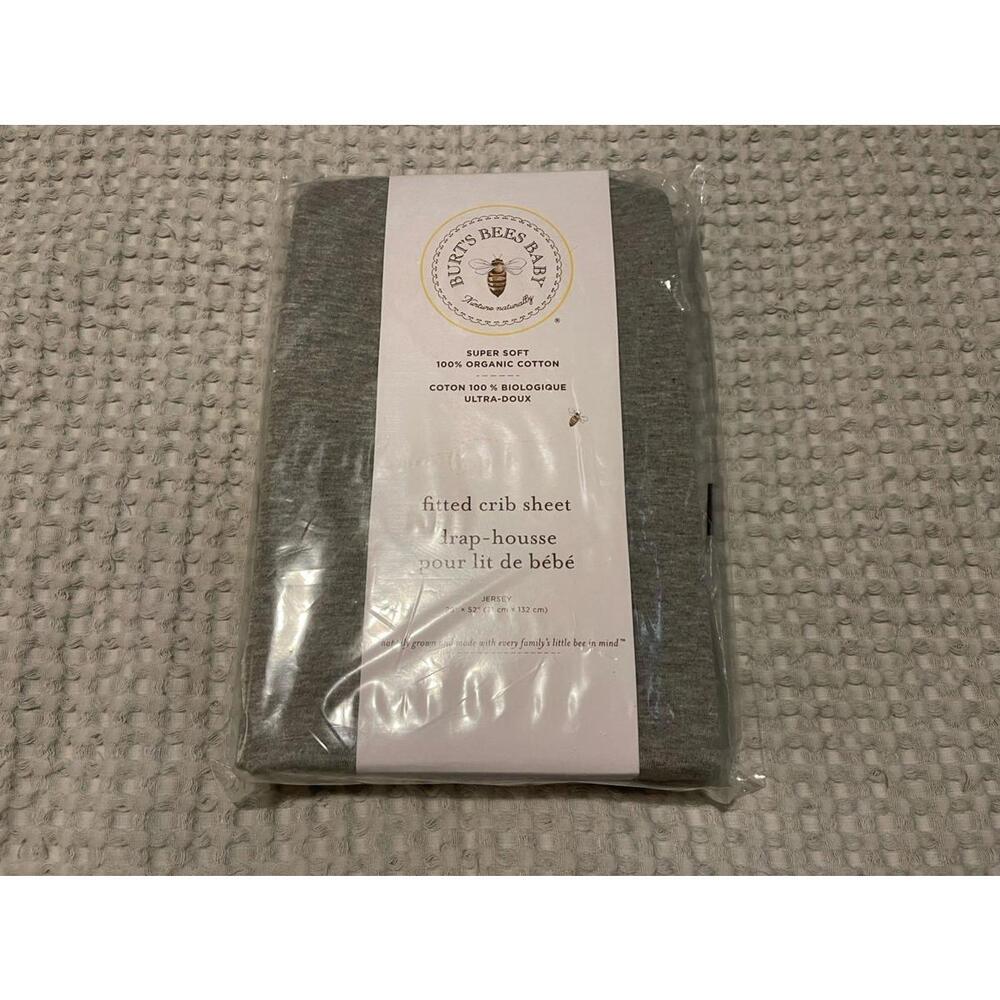 Burt’s Bees Baby Grey Crib Sheet – NWT